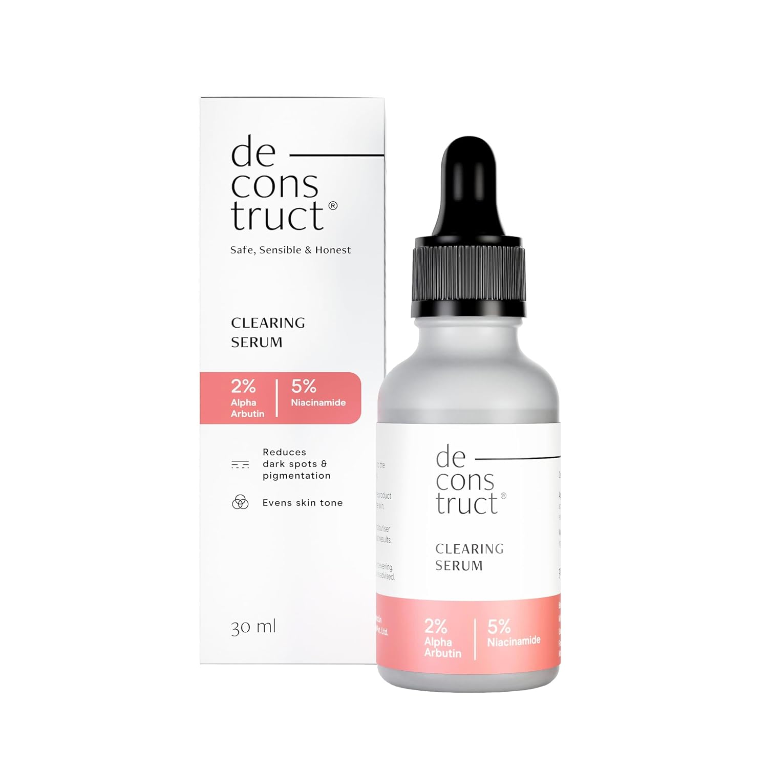 Deconstruct Clearing Serum: 5% Niacinamide Face Serum For Acne&Dark Spots -30 ml( seal open box)