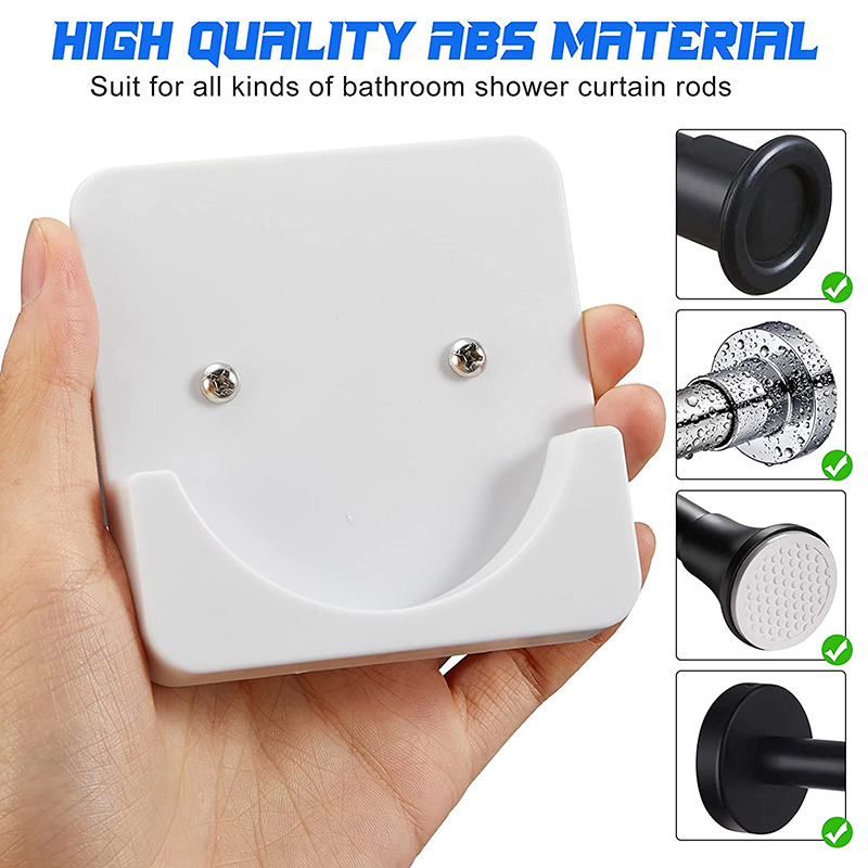 Rod Mount Holder for Wall-4 x Fixed frame-White. 