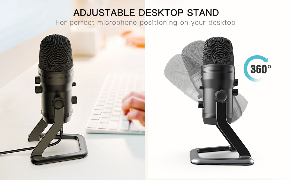 FIFINE K690 USB Microphone (Blue Yeti Killer) With 4 Polar Patterns, Gain Dials, Live Monitoring & A Mute Button. 