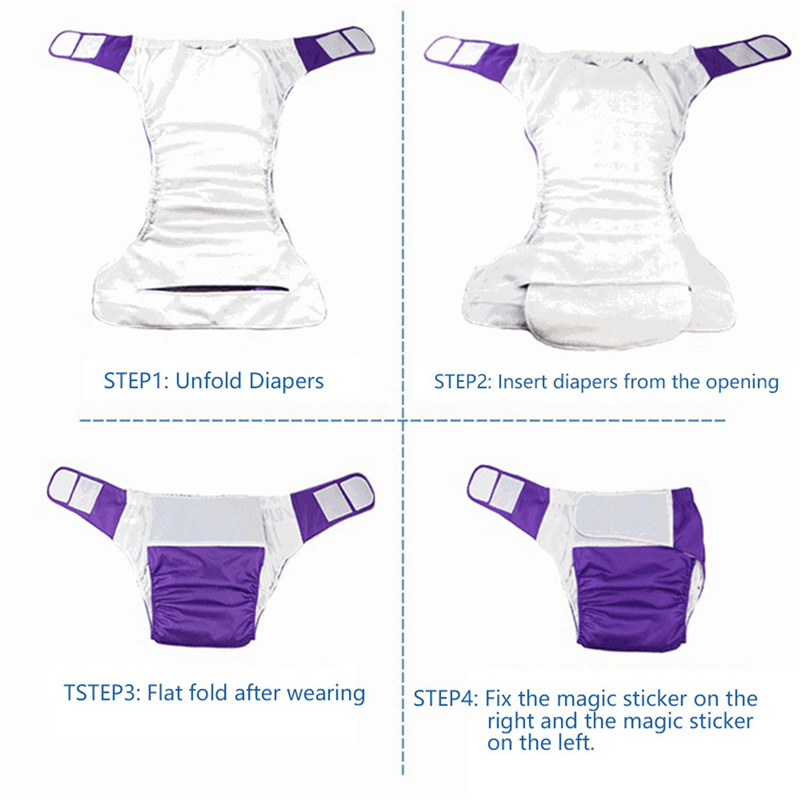 3X Super Large Reusable Adult Diaper for Old People and Disabled, Size Adjustable Waterproof Incontinence Pants. 