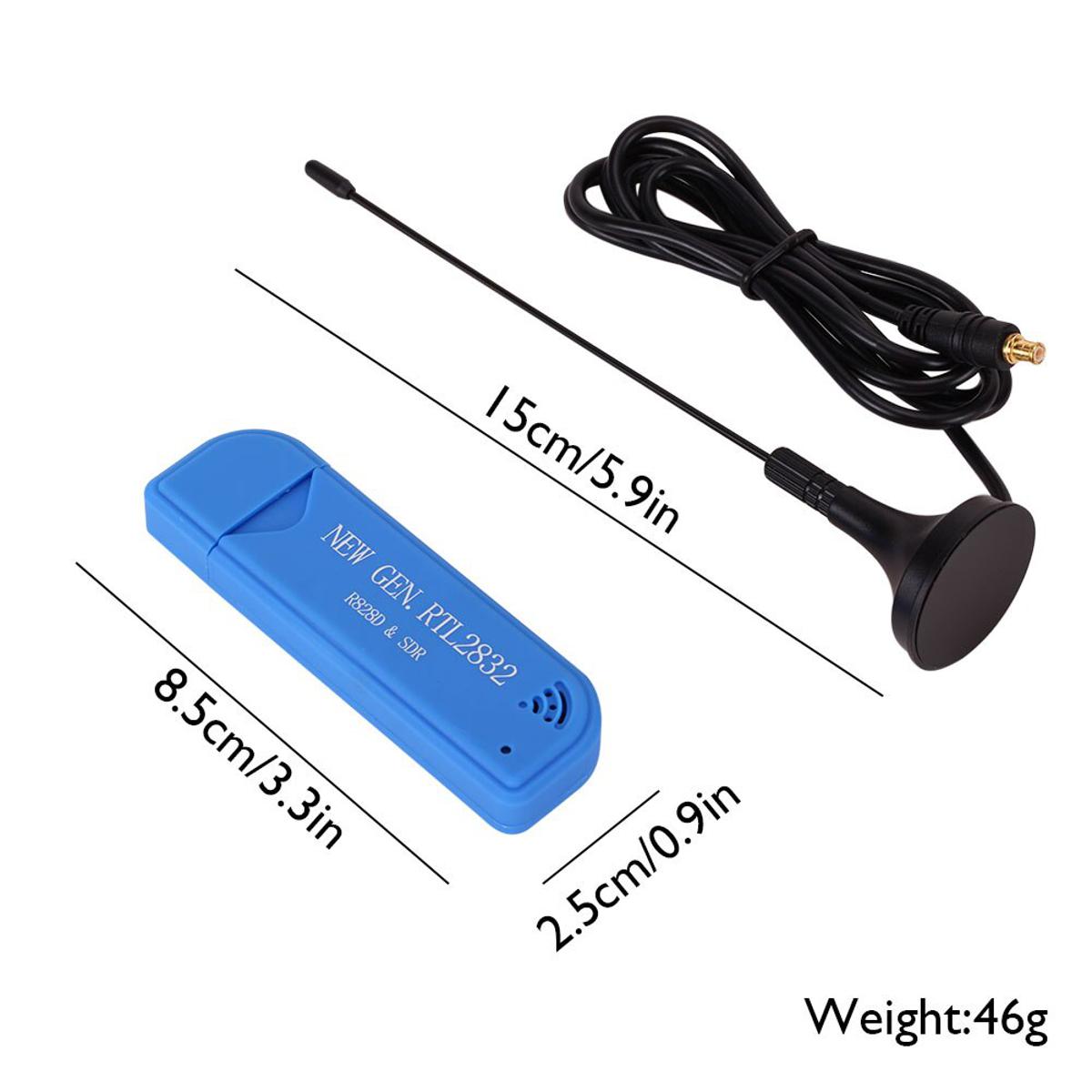 Mini Digital USB 2.0 TV  DAB FM RTL2832U R828D SDR RTL-SDR A300U rtable 25MHz-1760MHz TV  Stick with