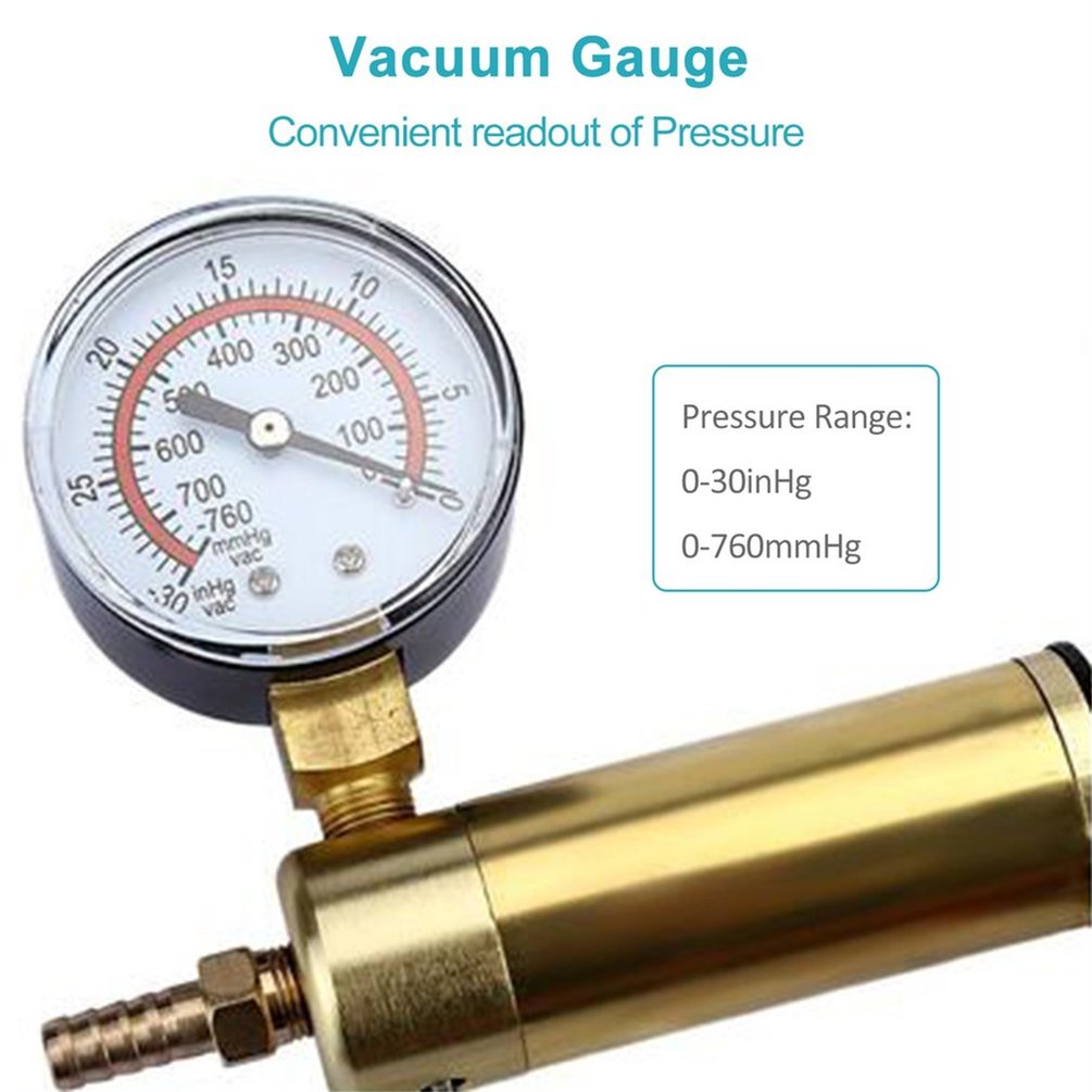 MA Hand Held Vacuum Pump Tester Set And Brake Bleeder Kit Car Motorbike Pump. 