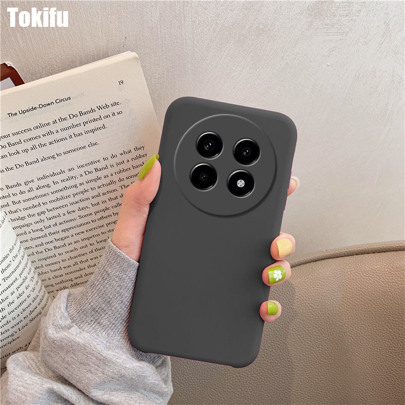 Tokifu For Realme 13 Pro + Casing The New Liquid Silicone Angel Eyes Phone Case Full Anti-fall Shockproof Back Cover