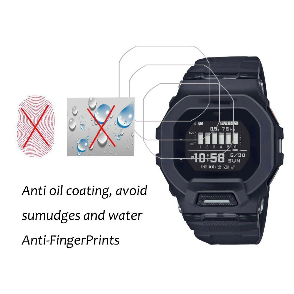 3Pcs Nano Explosion Proof PET Film For Casio G-SHOCK GBD-200 GMW-B5000 GM-5600 GXW-56 GX56 GW-5035 GW-B5600 Protector Not Glass. 