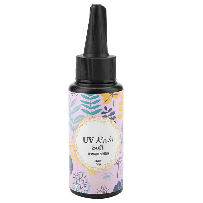 DIY Crystal Transparant UV Quick-drying Glue Hard Curing Resin Gel Non-toxic. 
