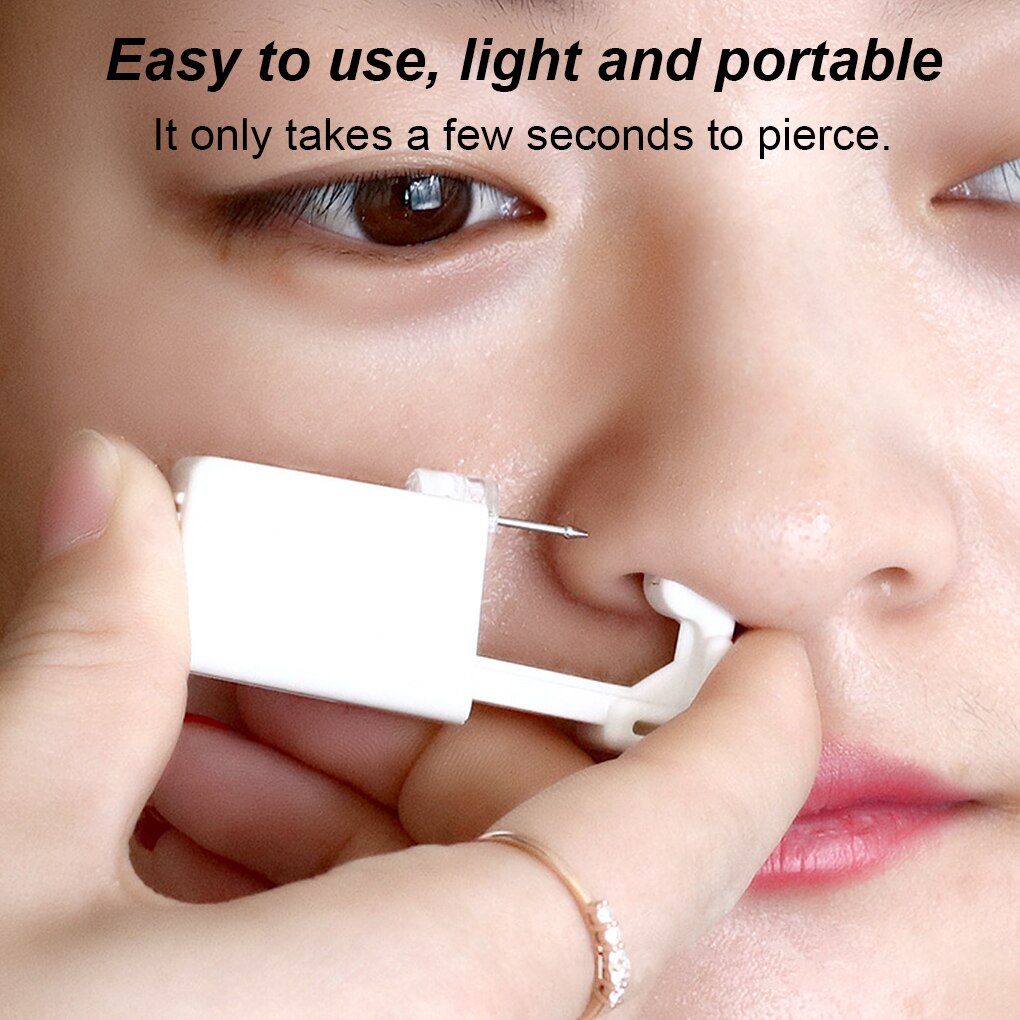 Piercing Tool Nose Ear Manual Piercer Body Piercing Hole Punching Single Use Safe Sterile Piercing Tool. 