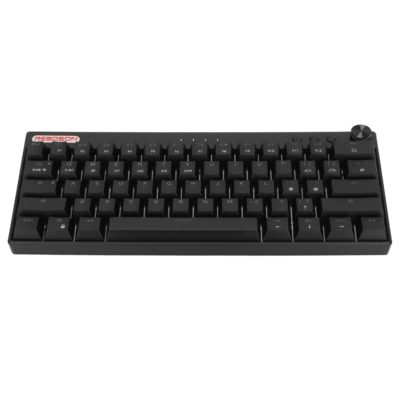 Mechanical Keyboard 61 Keys Three Modes RGB 1800mAh Battery Quick Response Wireless Mechanical Keyboard for Game OfficeBrown Switch