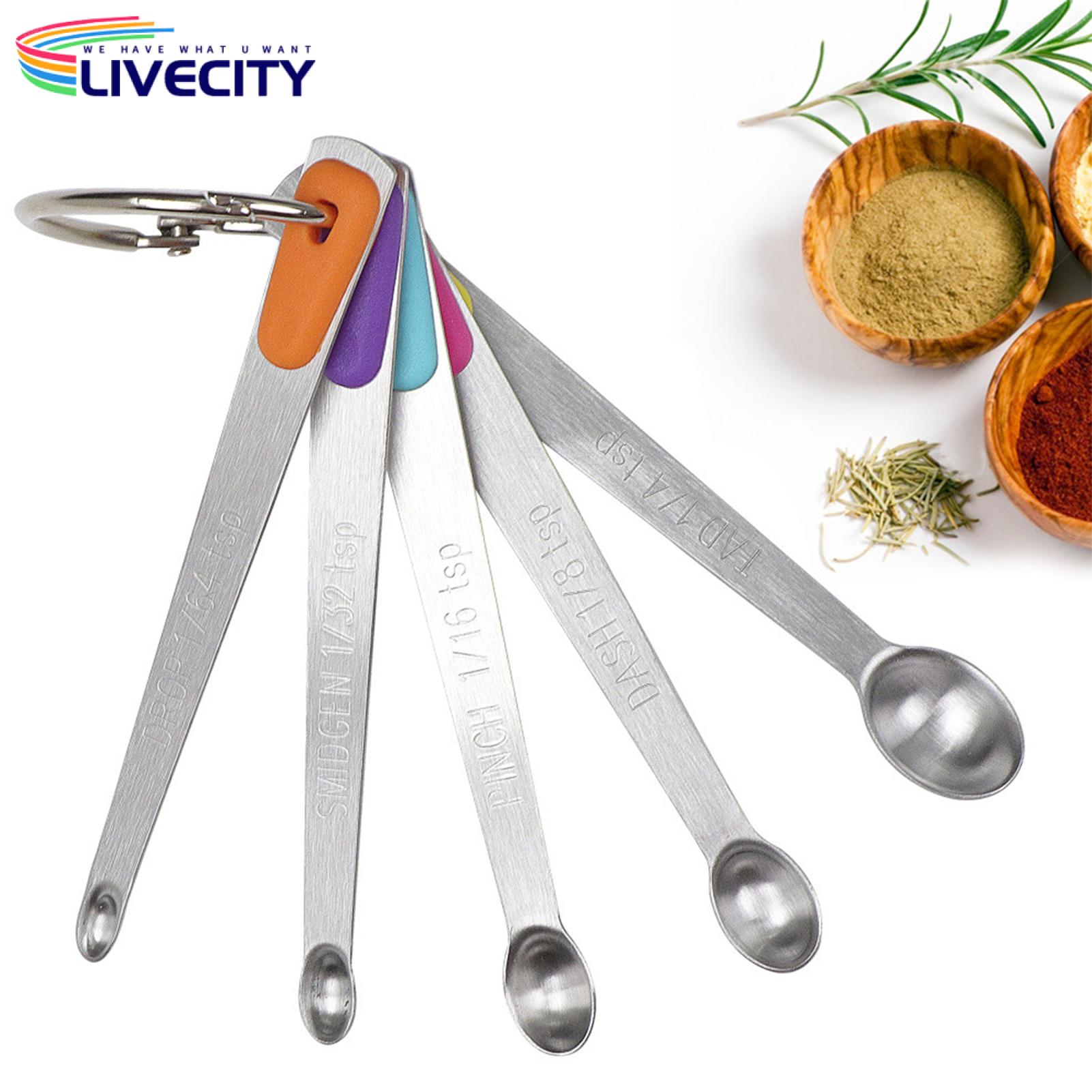 Stainless Steel Measuring Spoons Space-saving Measuring Spoons. 