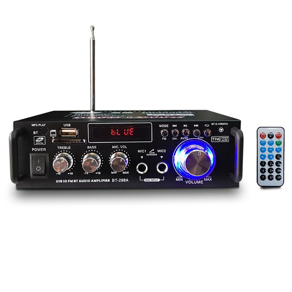 Audio Home Amplifier 12/220V Home Theater Amplifiers Audio With Remote Control-black BT-298A. 
