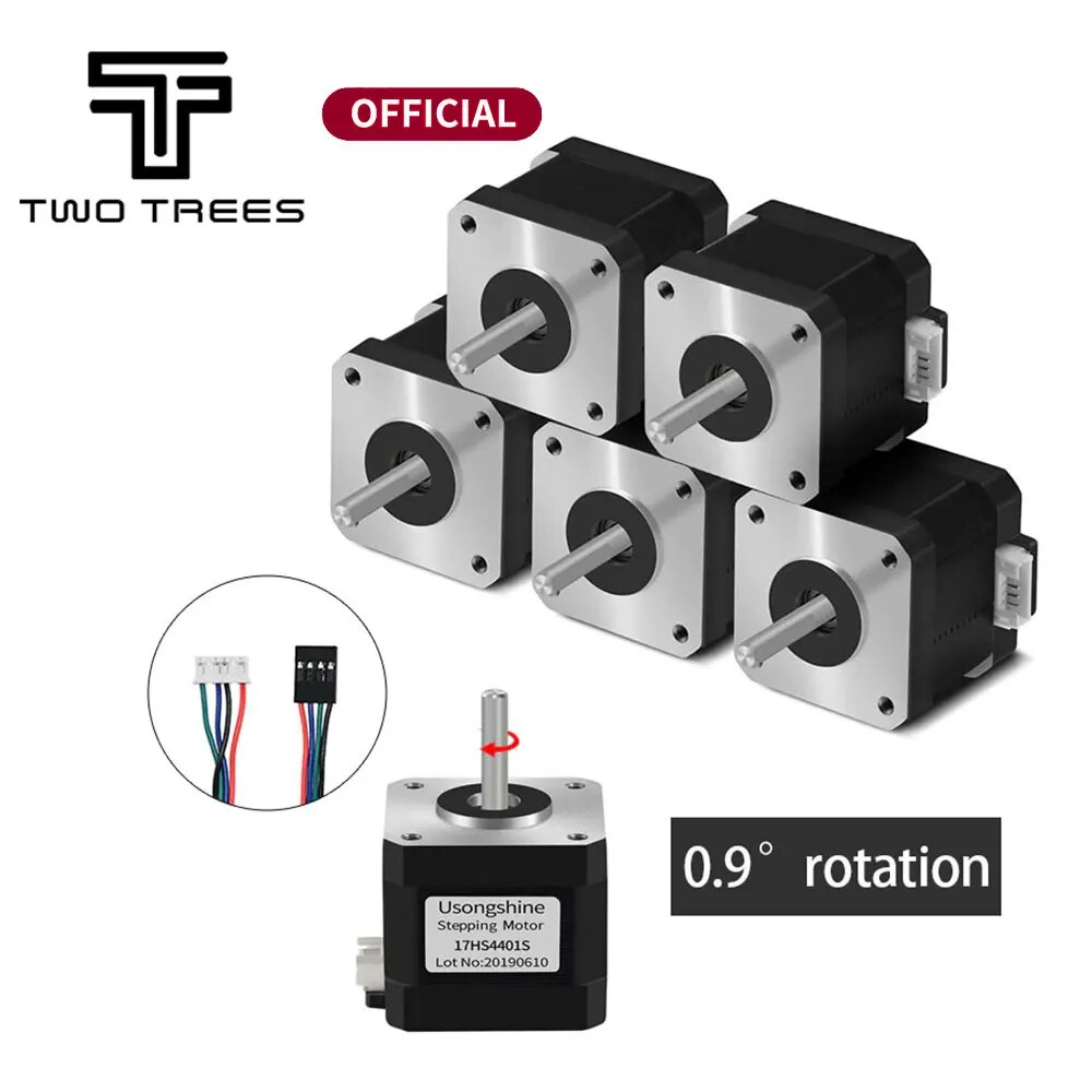 1pcs Nema17 Stepper Motor 0.9 Degree 280 mN.m/57g.cm 1.3A Nema 17HS4401S 4-lead Nema17 Step Motor DIY C For 3D Printer