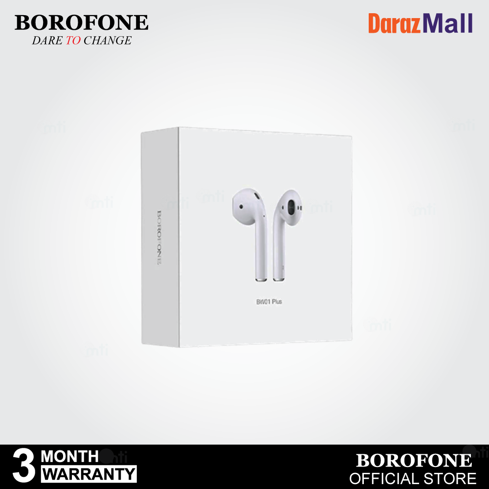 BOROFONE BW01 Plus TWS Bluetooth 5.1 Earphones TWS Earbuds Bluetooth Headset With Mic In Ear Handsfree Music Earphones Answer / End Call for IOS&Android Phone With charging Cable. 