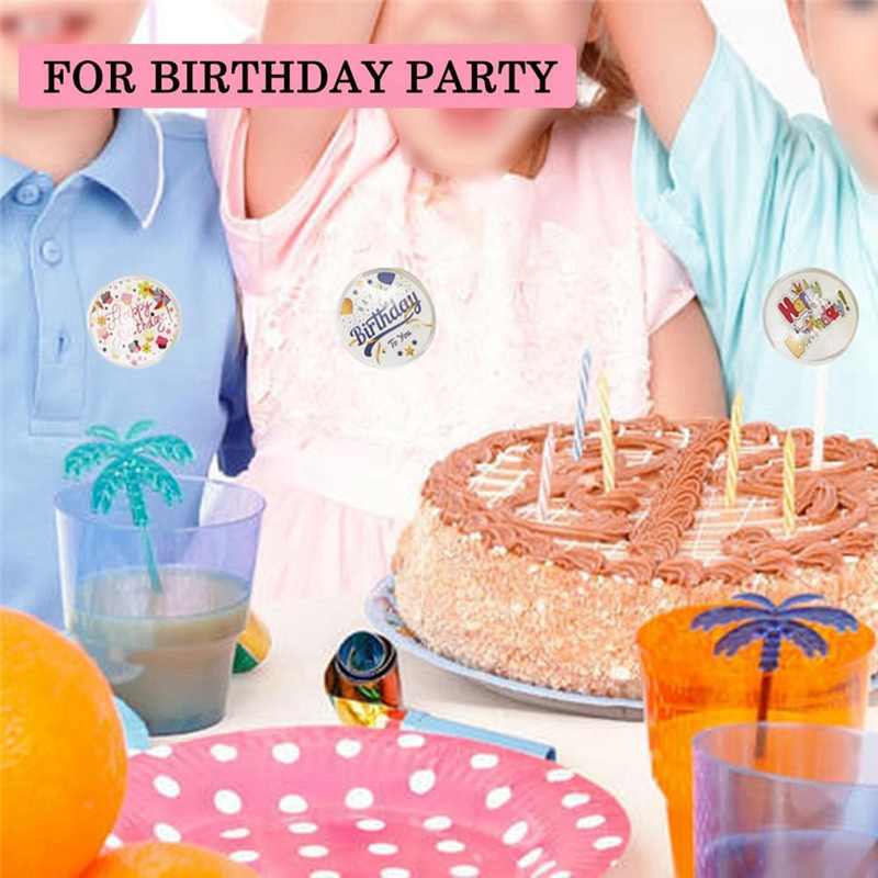 3 Inch Acrylic Button Pins Clear Plastic Button Badges Pin Craft Button with Pin Blank Pins Photo Buttons Pin, 25 Pack Easy to Use. 