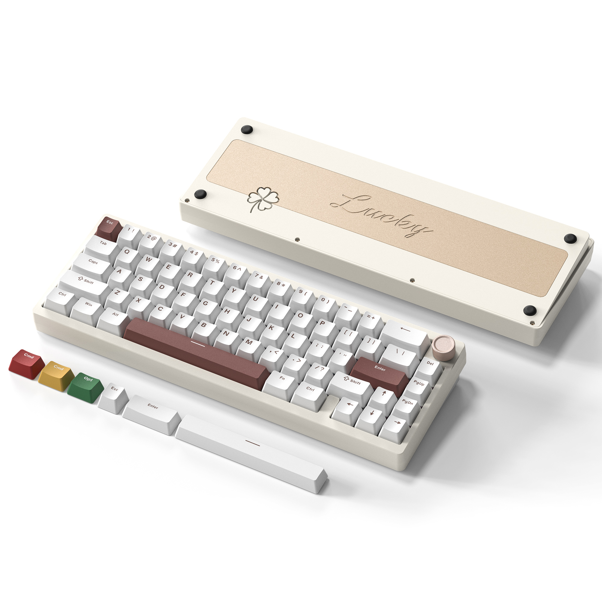 Womier SK65 65% Tri-Mode Aluminum Alloy Shell Black Hot Swap Gaming Mechanical Keyboard RGB Wireless Gasket Mounted Keyboard. 