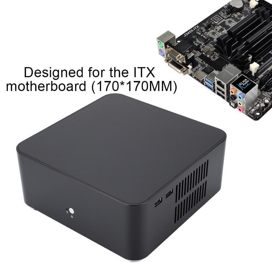 Aluminum alloy case for mini computer case, HTPC case for onysa 3.5 mm with dual USB3.0 / USB 2.0 interface. 