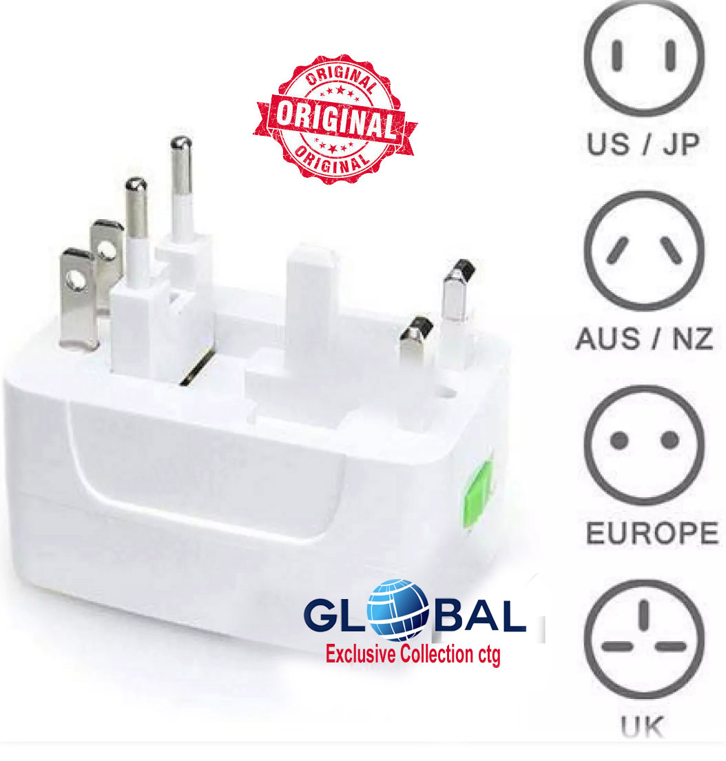 Multi Pin Socket international Adapter, Travel Adapter Plug universal compatible over 150 Countries. 