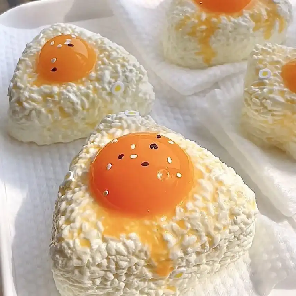 Handmade Silicone Squishy Egg Rice Ball Mochi Taba Squishy NEW Fidget Toy Relief Squeeze Toy. 