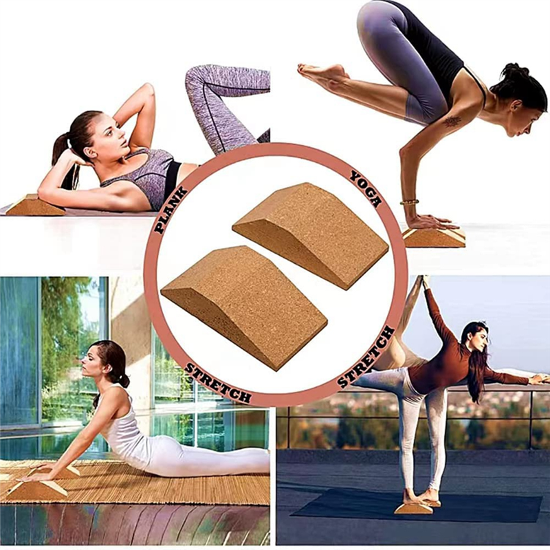 2PCS Cork Squat Wedge Block Non Squat Ramp,Squat Platform for Heel Elevated Squats and Calf Raises,Slant Board. 