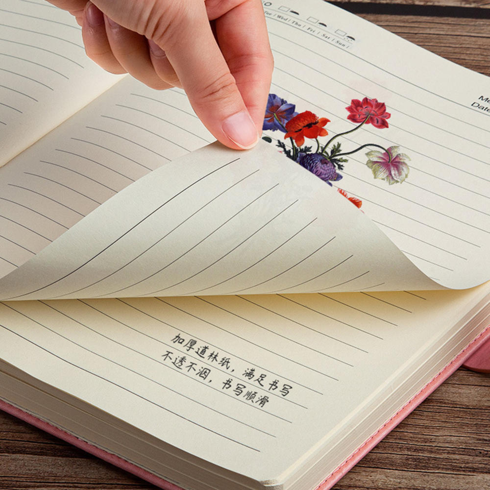 Extra-thick Wax-feeling Leather A5 Log Notebook Daily Office Work Notebook Notebook Diary School Supplies. 