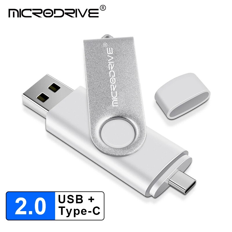 Multifunctional OTG 2 IN 1 type-c USB Flash Drive pendrive 128GB cle usb флэш-накопител stick 32/64 GB Pen Drive for phone. 