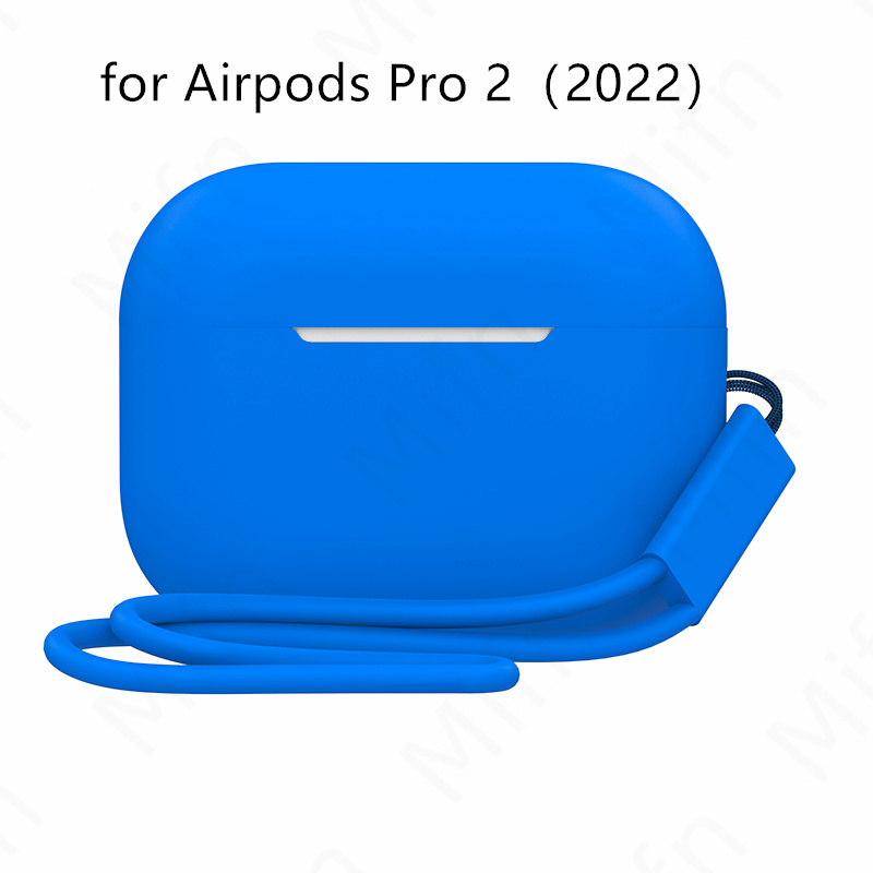 Killer Bzzo Liquid Silicone Case Cover For Apple Airpods Pro 2 Earphone case with Lanyard anti-lost Coque For Air pods Pro 2 Protective Case