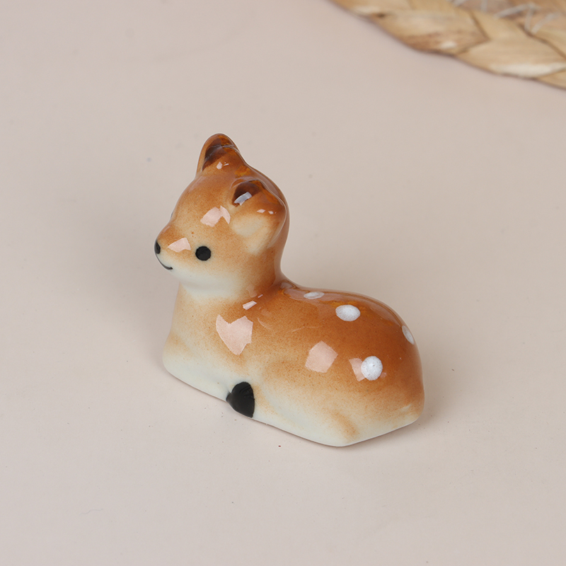 Cute Sika deer Ceramic Chopsticks for Daily Use Chopstick Rack Chopstick Holder Dounp. 