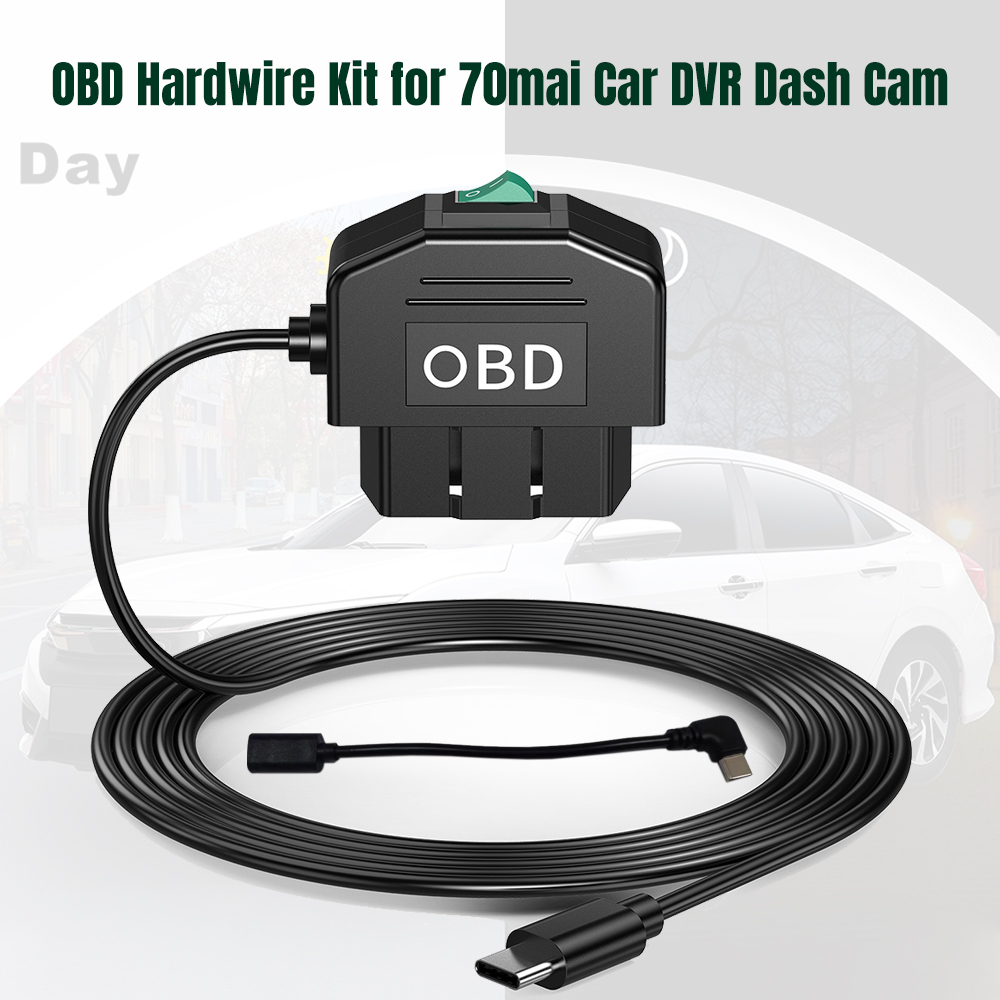 C OBD To USB-C Car Charger Dual Port Power Adapter For Dashcams