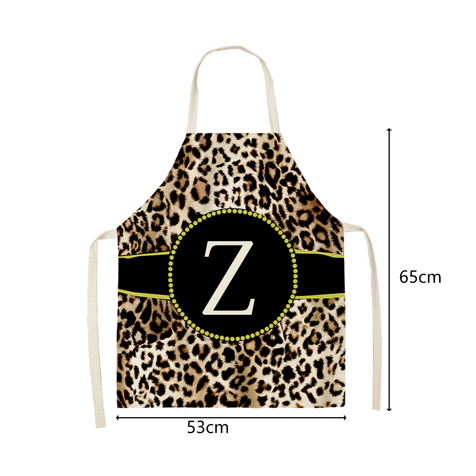 Kitcn Apron Anti-fading Leopard English Letter Pattern Cf Apron. 