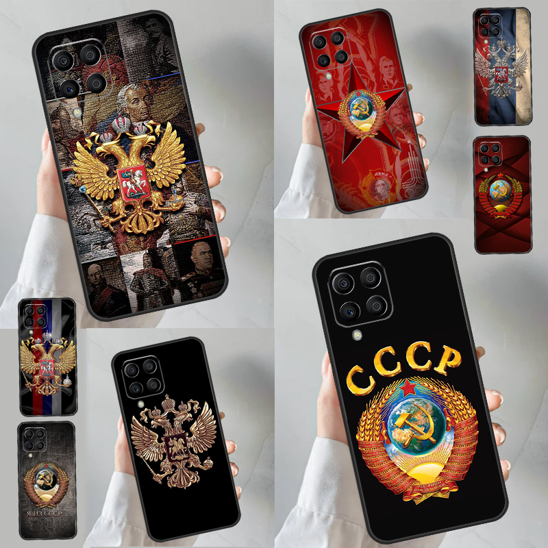 Coat Of Arms Russian CCCP Flag Case For Samsung Galaxy M33 M53 M13 M23 M52 M32 M12 M11 M31 M51 M20 M21 M14 M54 M31s Cover