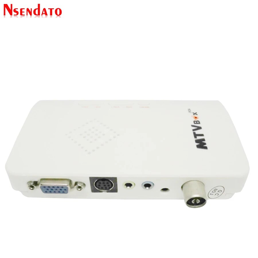 MTV Box AV To VGA TV Receiver Tuner 1080P External LCD CRT TV Tuner Set Top Box With Remote Control for HDTV Computer Monitor. 
