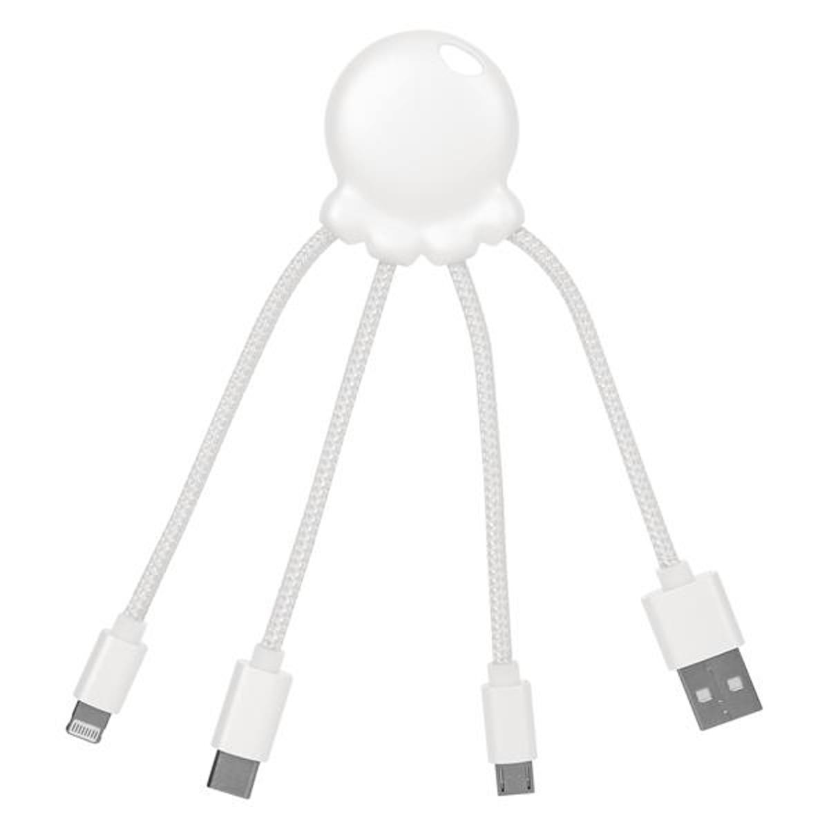 3-In-1 Xoopar Octopus 2 - Charging Cable (White)