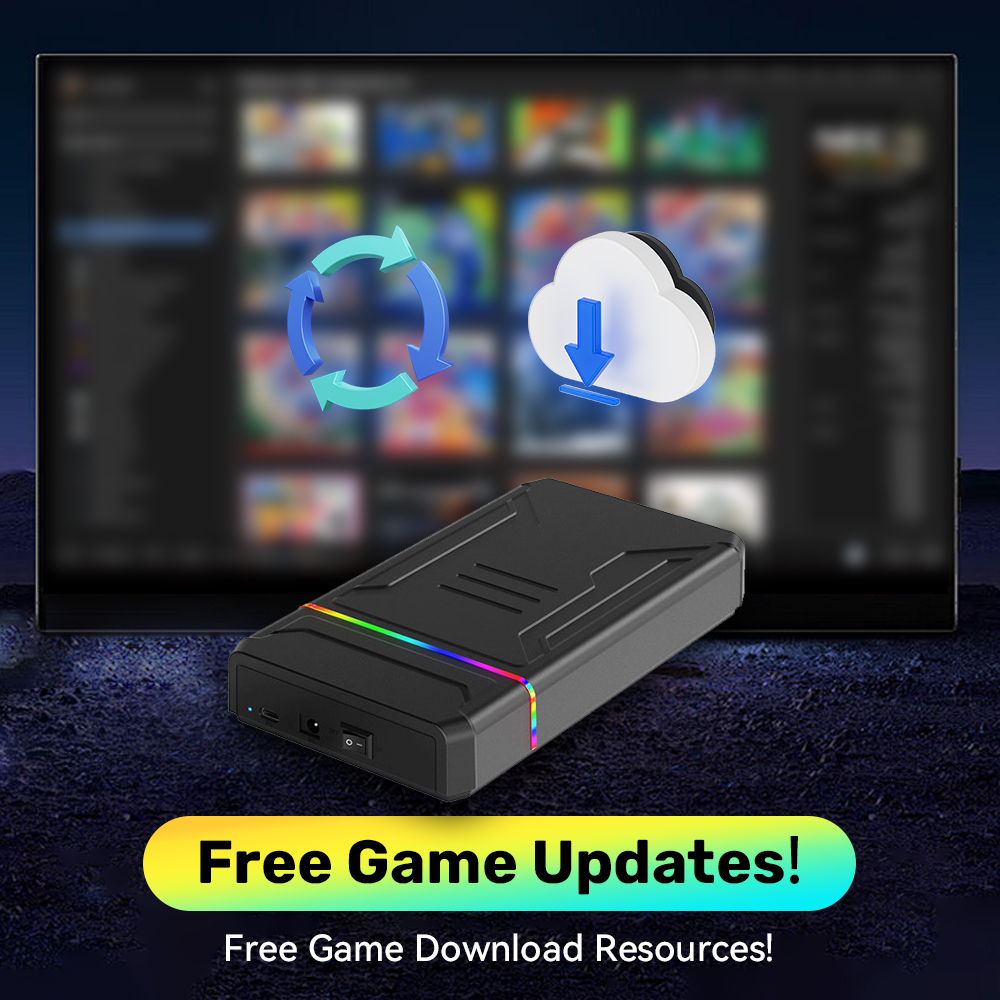 Launchbox 3T Portable Video Game Consoles With 10000+ Retro Games Emulator Console For N64/Xbox/PS3/PS2/GameCube/PS4/DS/PS1/PSP. 
