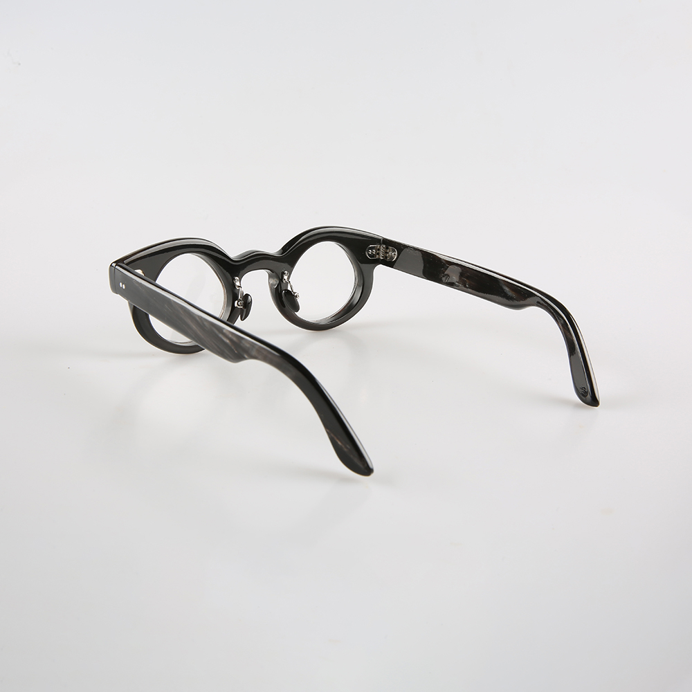 Nilerun Designer Customized Unique Handmade Irregular Curved 3D Round Edge Thick Real Horn Sunglasses Glasses Eyewear Eyeglasses. 