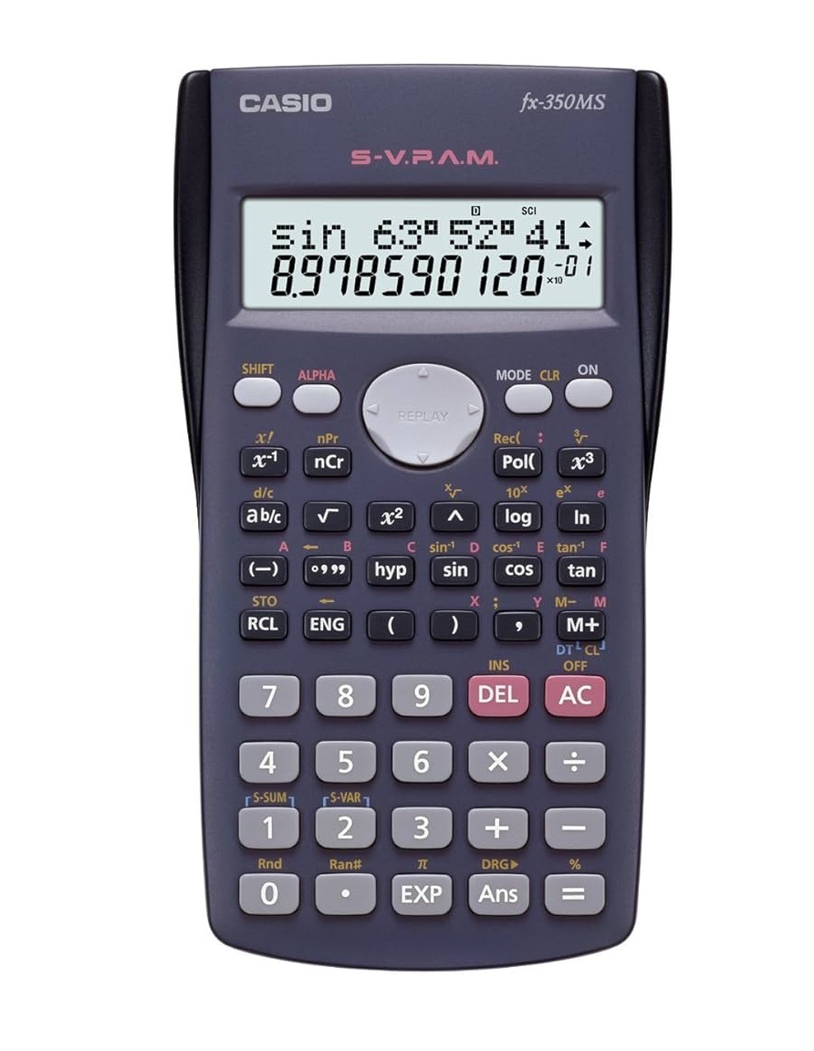 Scientific Calculator FX-350MS Calculator Standard Scientific Calculator With 240 Functions & 2 Line Display. 