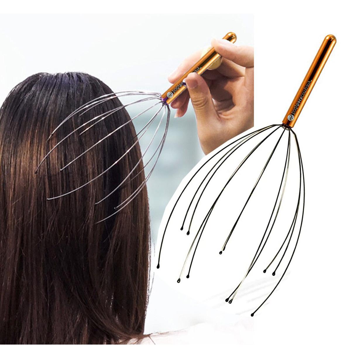 Metal Manual Octopus Head Massager Scalp Massage Tool Claws Scalp Stress Relaxation