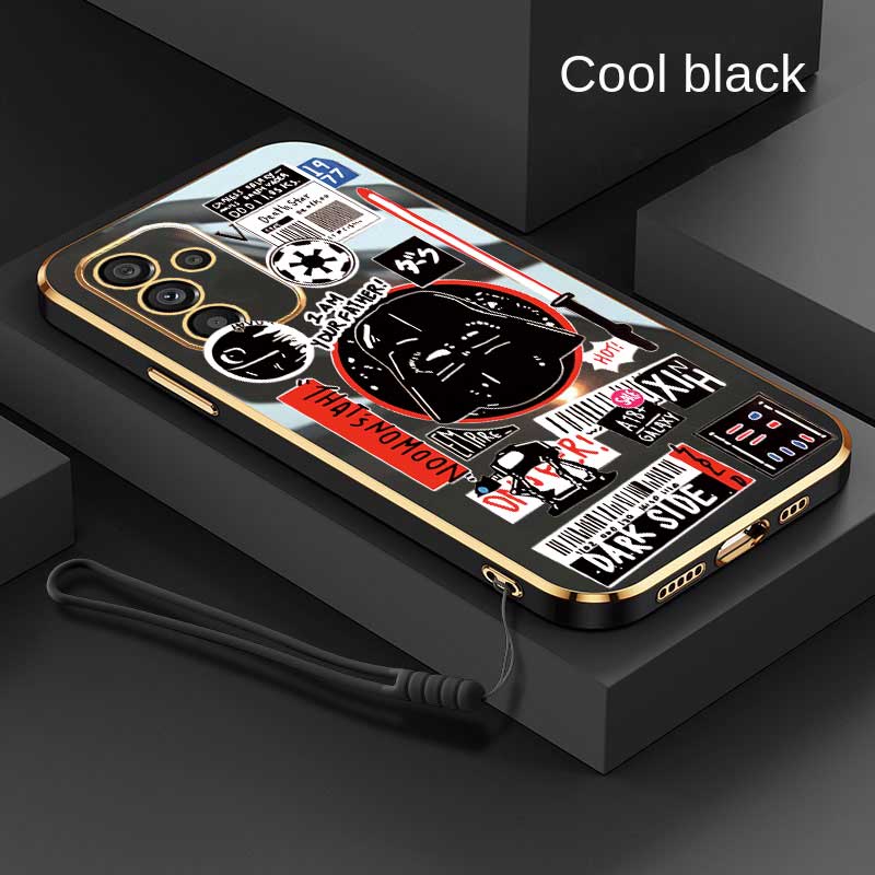 Samsung Galaxy S23 FE samsung s23FE S21 S20 FE Luxury Star Wars Casing Square Edges Plating Back TPU Soft Case Cover. 