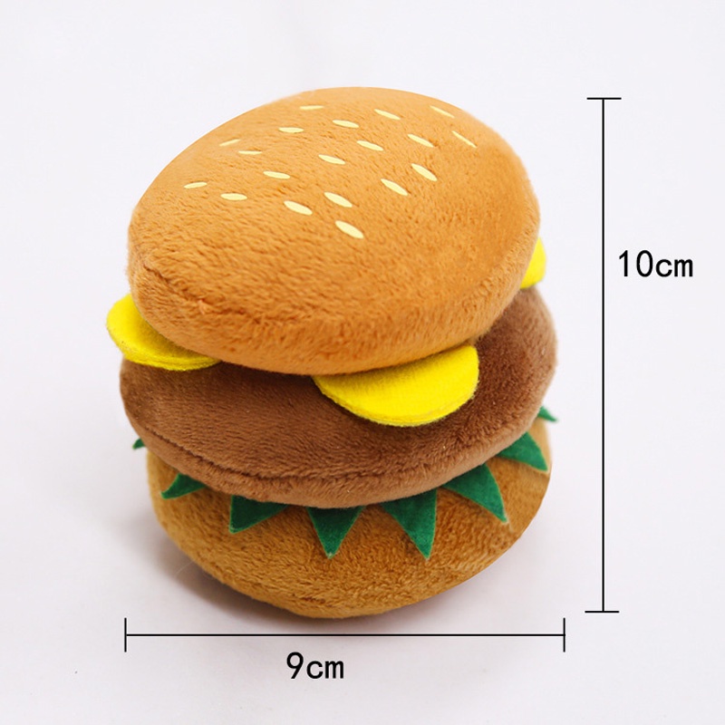 French Fries Burger Pet plush sound toy Puppy cat fun bite-resistant toy dog supplies