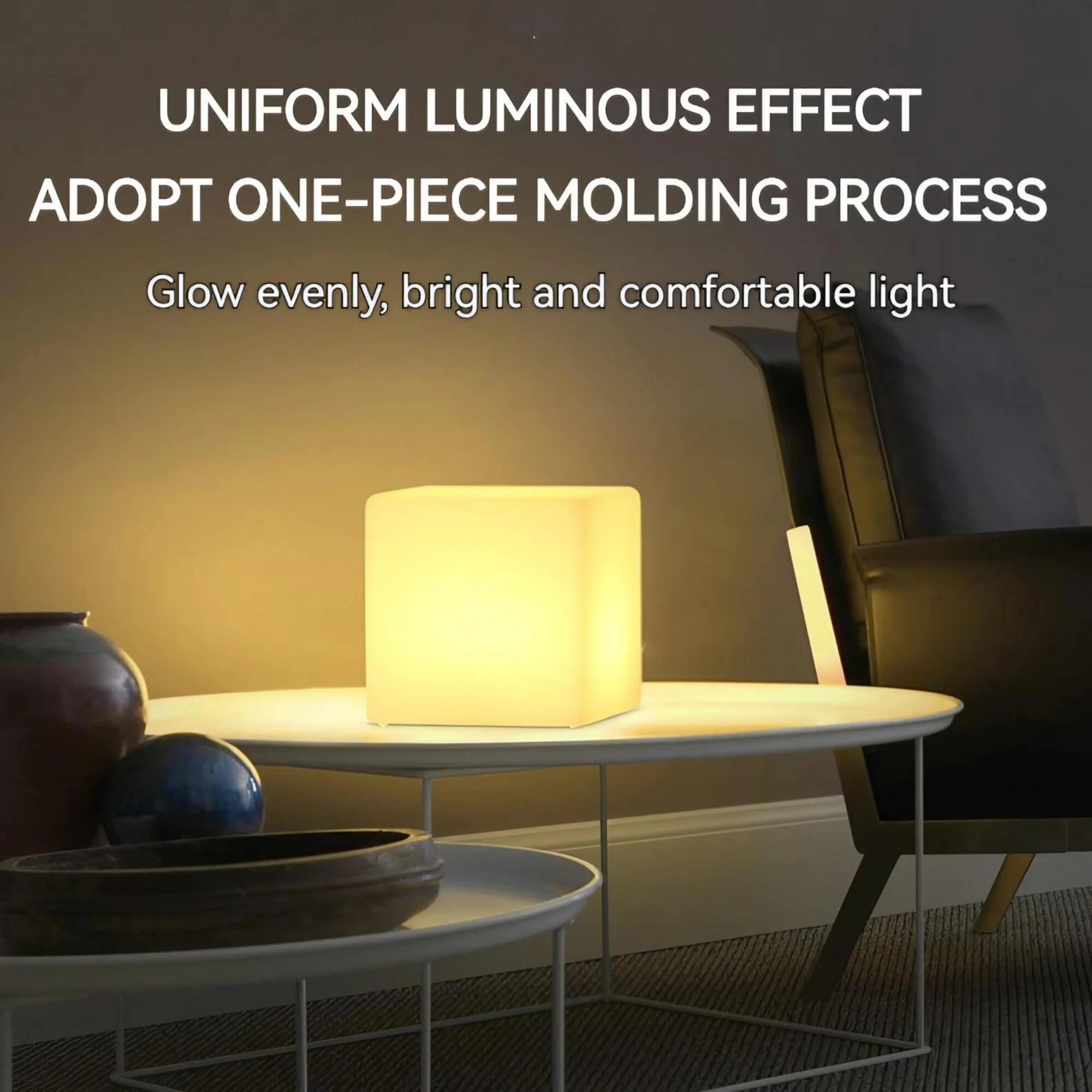 USB Rechargeable Waterproof and Shockproof 16-Color Remote Control LED Light Cube, Create a Colorful World of Light and Shadows. 
