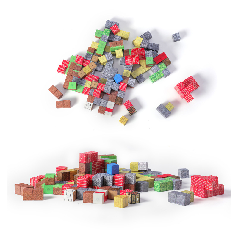 MC Minecraft DIY Peripherals Magnet Toy Mine Assembly Magnetic Block Building Blocks Children's Puzzle Model Gift 1. 