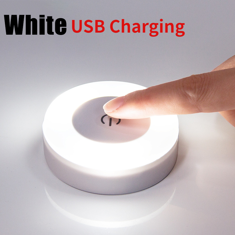 3 Mode LED Sensor Night Light Flashlight Magnetic Base Wall Light USB Rechargeable Round Portable Dimming Soft Light Night Light. 