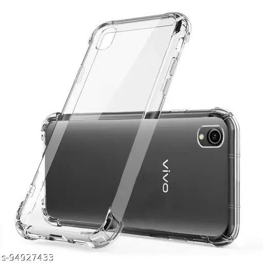 2in1 Combo For Vivo Y1S Soft Silicon transparent Case Back Cover+ Screen Protector. 