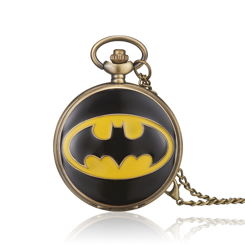 Amazon AliExpress Batman flip black necklace large pocket watch factory direct spider