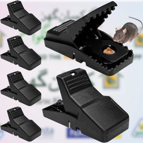 MagicArt Reusable Plastic Portable Rat/Mice/Mouse Trap | Plastic Rate Trap Machine (Black). 