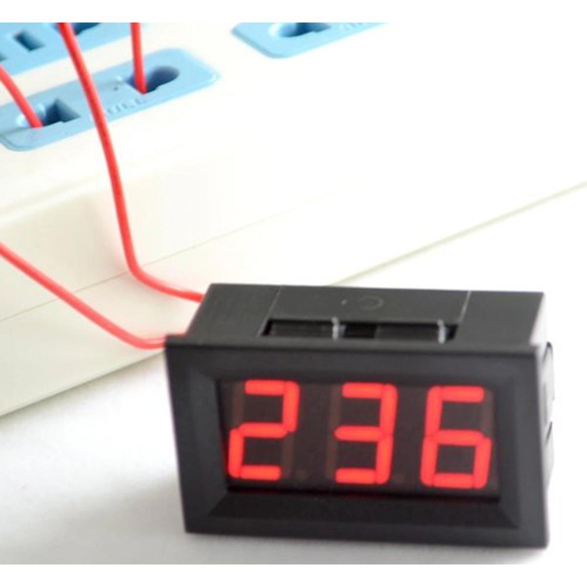 YB27A LED AC 60-500V 0.56″ Inch Digital Display Voltmeter Panel Mount Home Use Voltage Display 2 Wire Digital AC Voltmeter Voltage Meter RED Display 500V Digital Voltage Meter Testers
