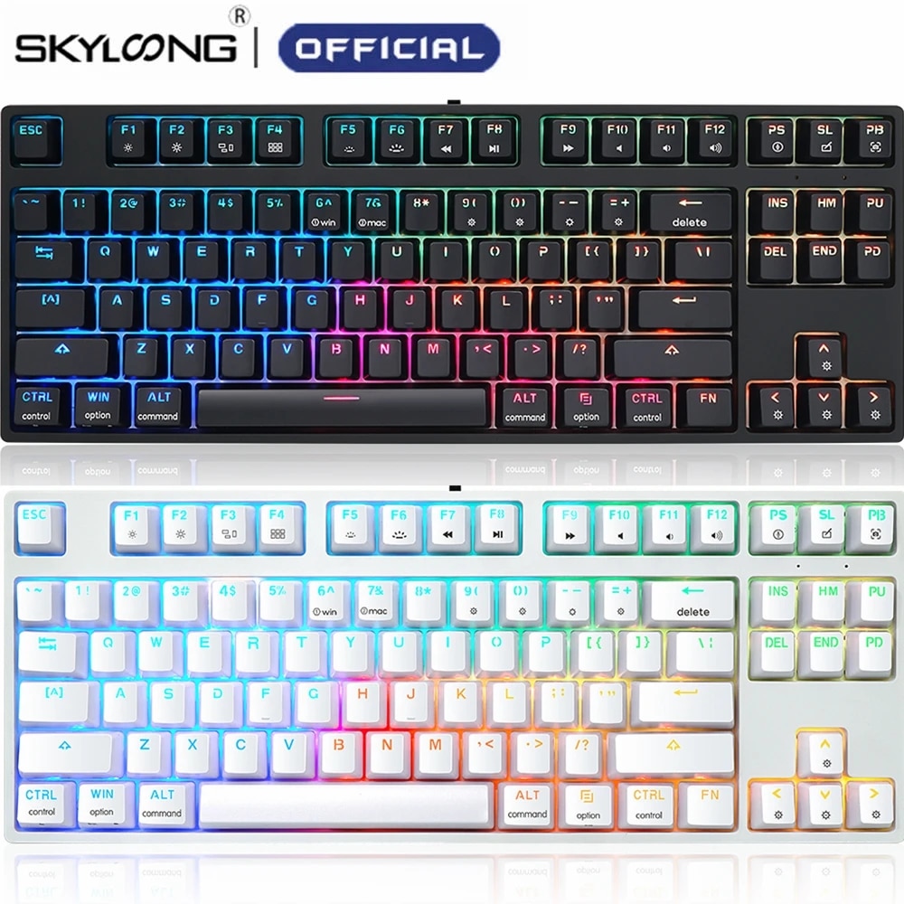 SKYLOONG GK87 Mechanical Keyboard SK87 80% Bluetooth Wireless Optical Hot Swappable RGB Gamers Gaming Keyboards for Desktop Ipad