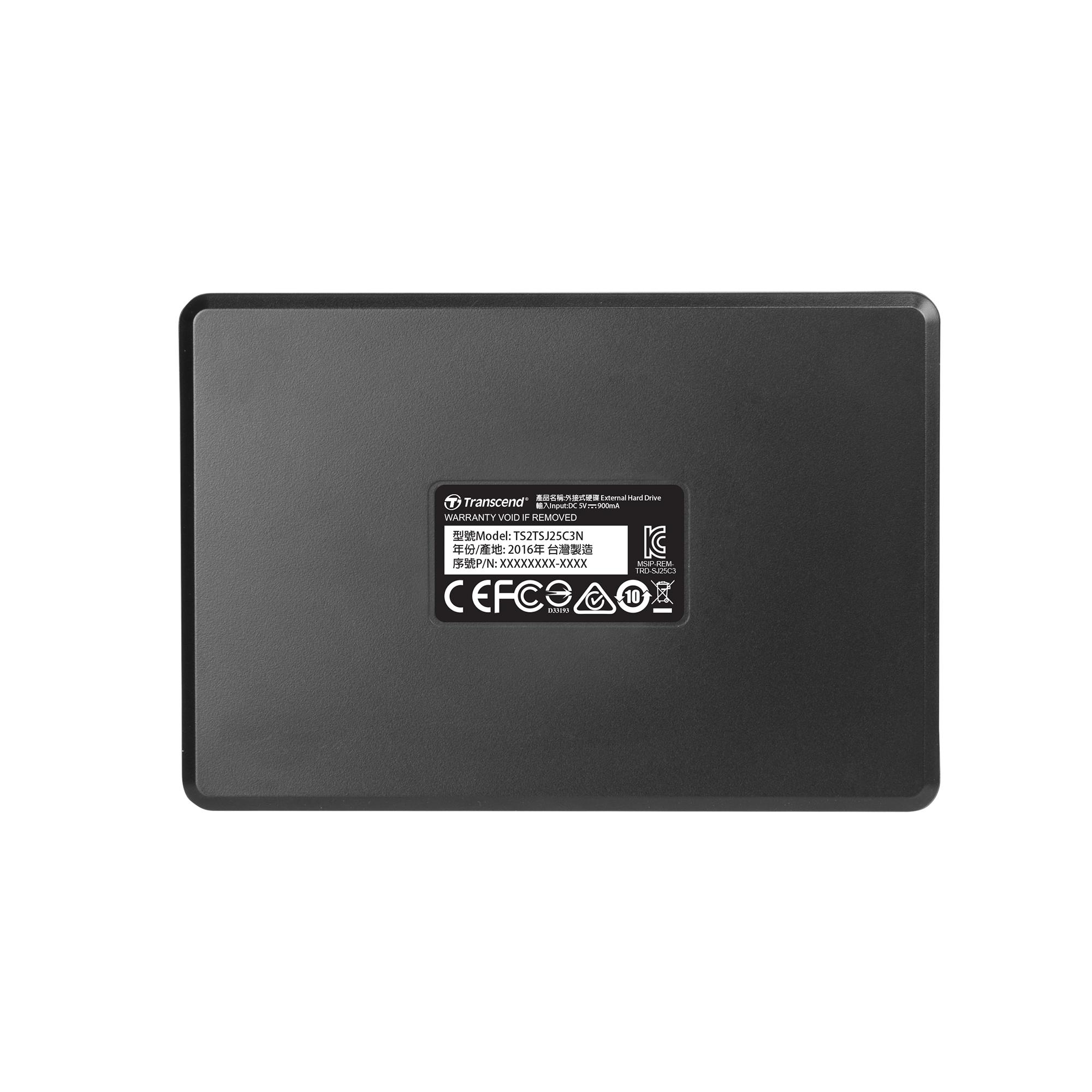 Transcend 1TB StoreJet 25C3N Portable Hard Drives- Iron Gray. 