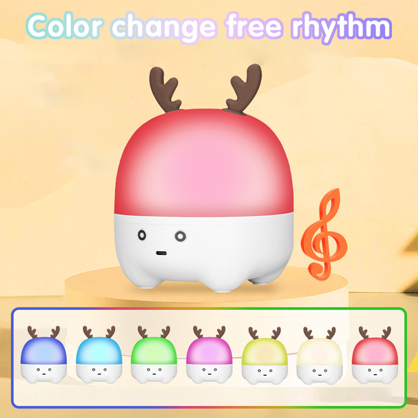 Sound Box 3D Surround Sound Cartoon Deer Bluetooth-compatible5.0 Multifunctional Sound Box. 