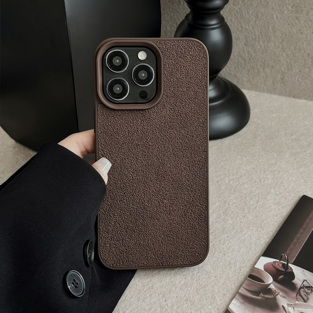 Dark brown moon fluted apple phone case 14promax premium sense 11 suitable for iphone 13 leather pattern 15 vintage. 