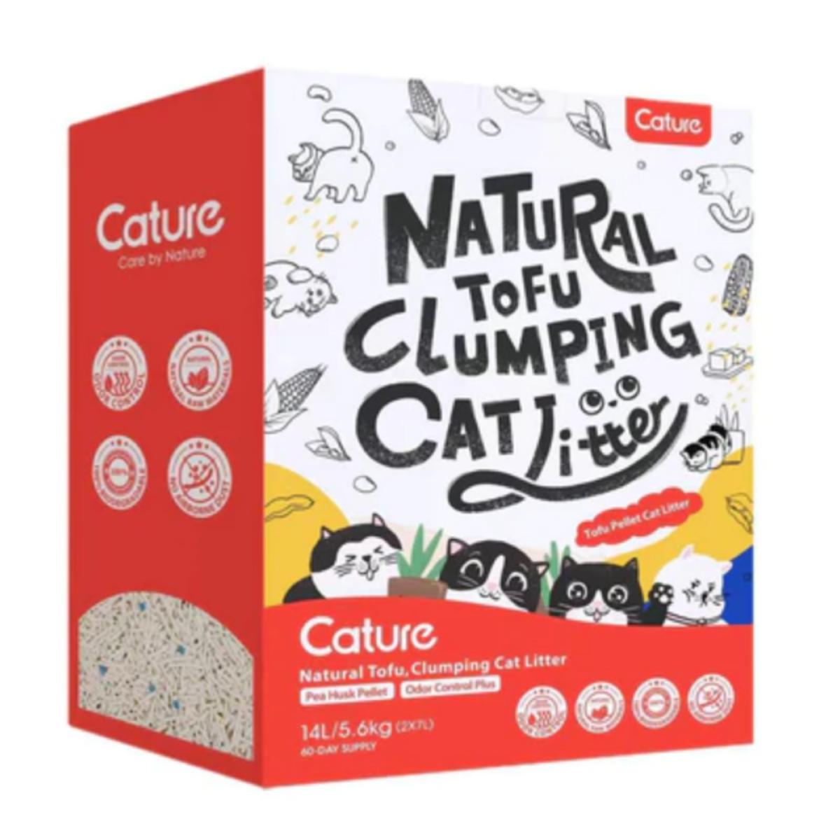 Cature Natural Wood Clumping Cat Litter with Odor Control Plus - 5.3LBS (2.4 kg)