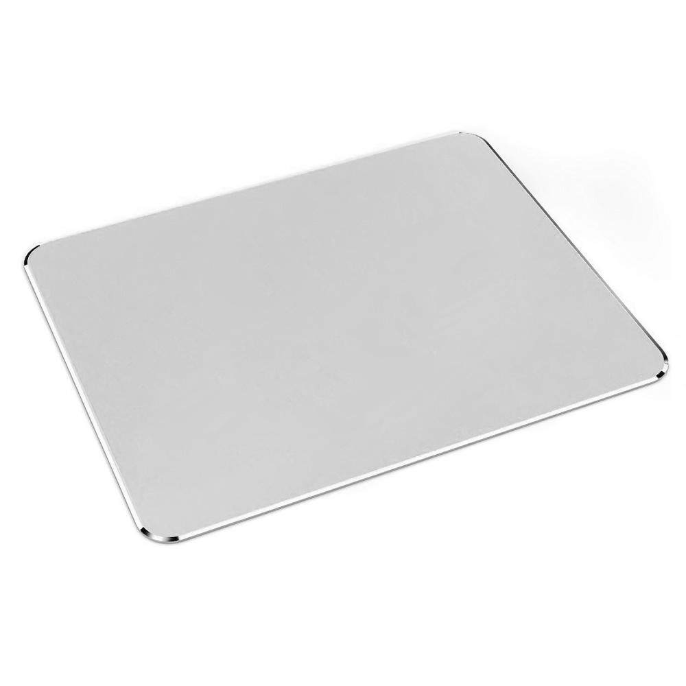 220x180mm Mouse Mat Rectangle Gaming Aluminium Metal Mouse Pad with Waterproof Non Slip Rubber Base and Frosted Surface Mousepad for Apple MackBook Silver Gray. 