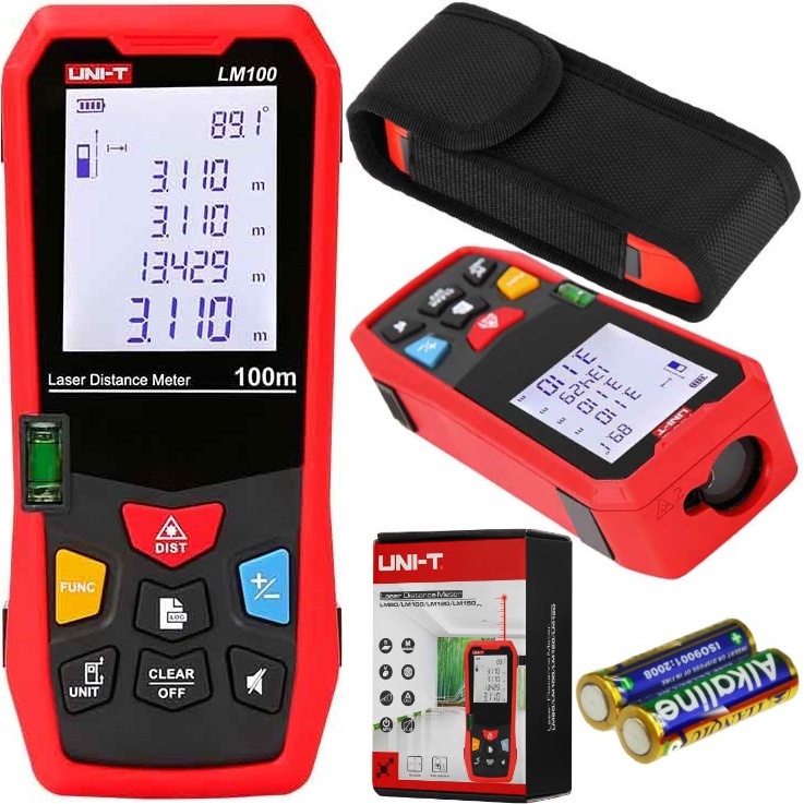 UNI-T LM100 Distance Meter 100M (328ft) LASER Measure - Kings Trading. 